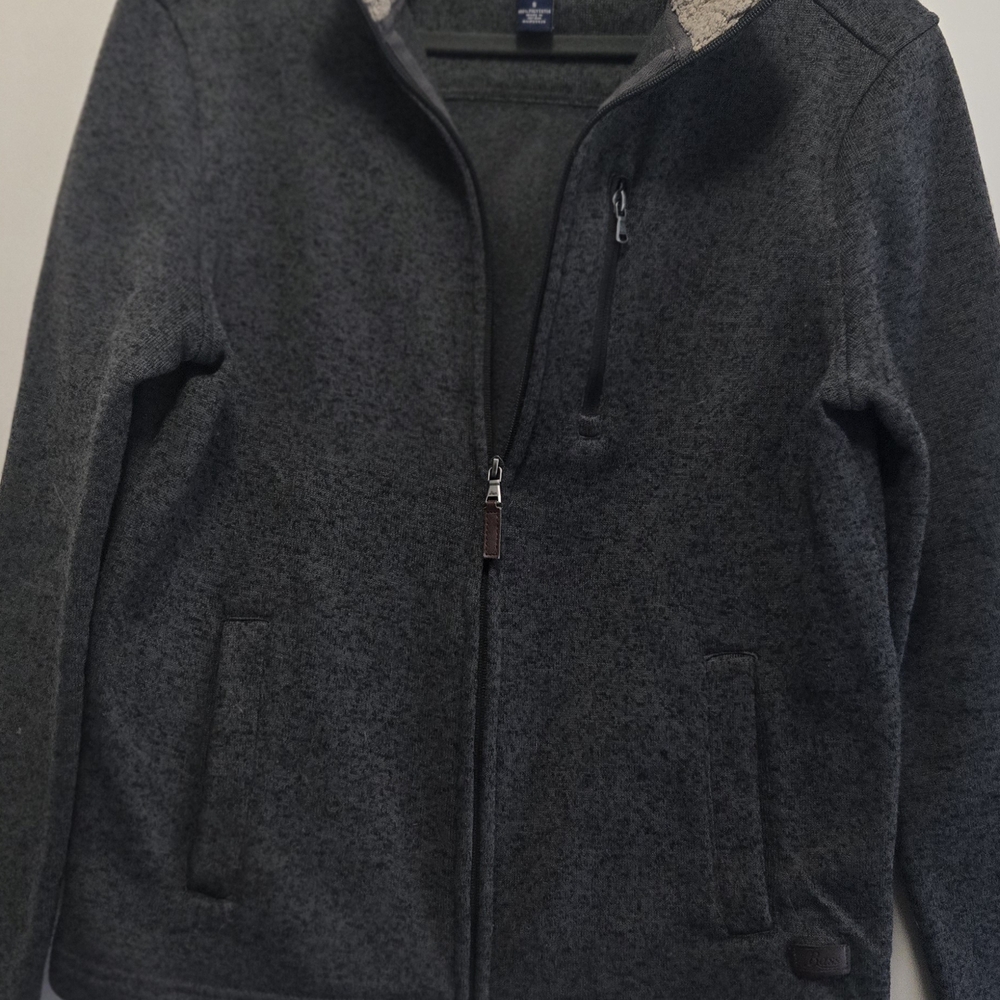 Bass Charcoal Full-Zip Sweater